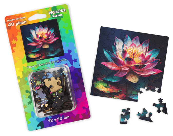 Puzzle mic din lemn - Flori - Nufar | Woodmix Puzzles