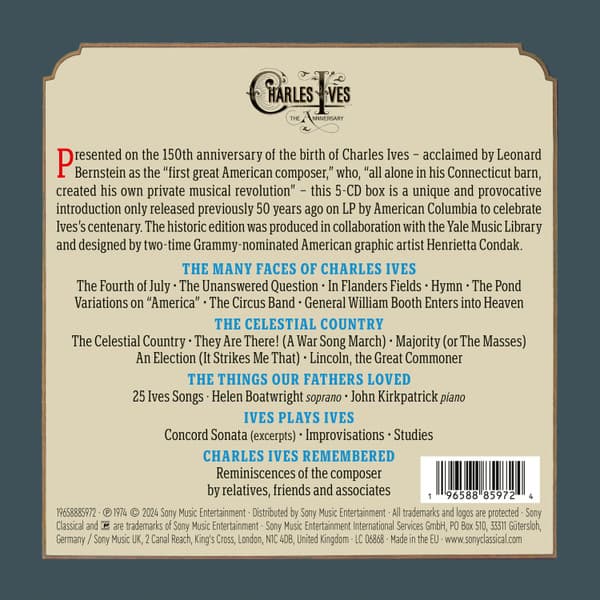 Charles Ives - The Anniversary Edition (5CD Box Set) | Various Artists