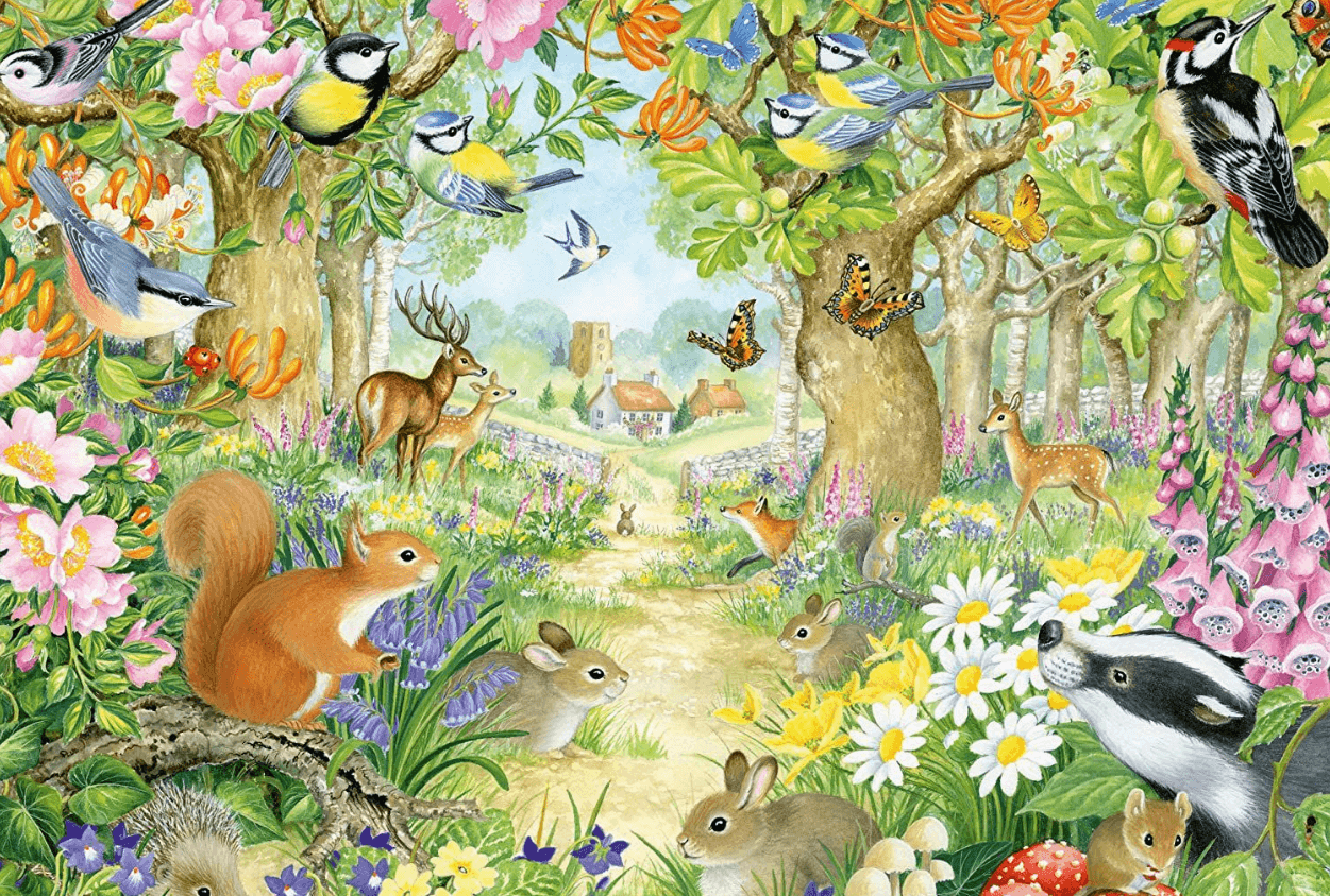 Puzzle 100 piese - Animals in the Forest | Schmidt