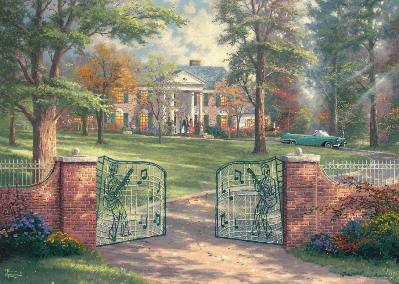 Puzzle 1000 piese - Thomas Kinkade - 50 de ani de Graceland | Schmidt