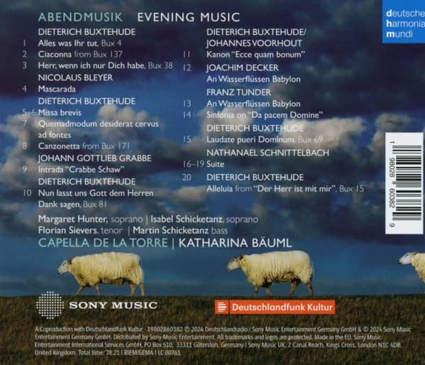 Abendmusik | Dieterich Buxtehude, Capella de la Torre, Katharina Bauml