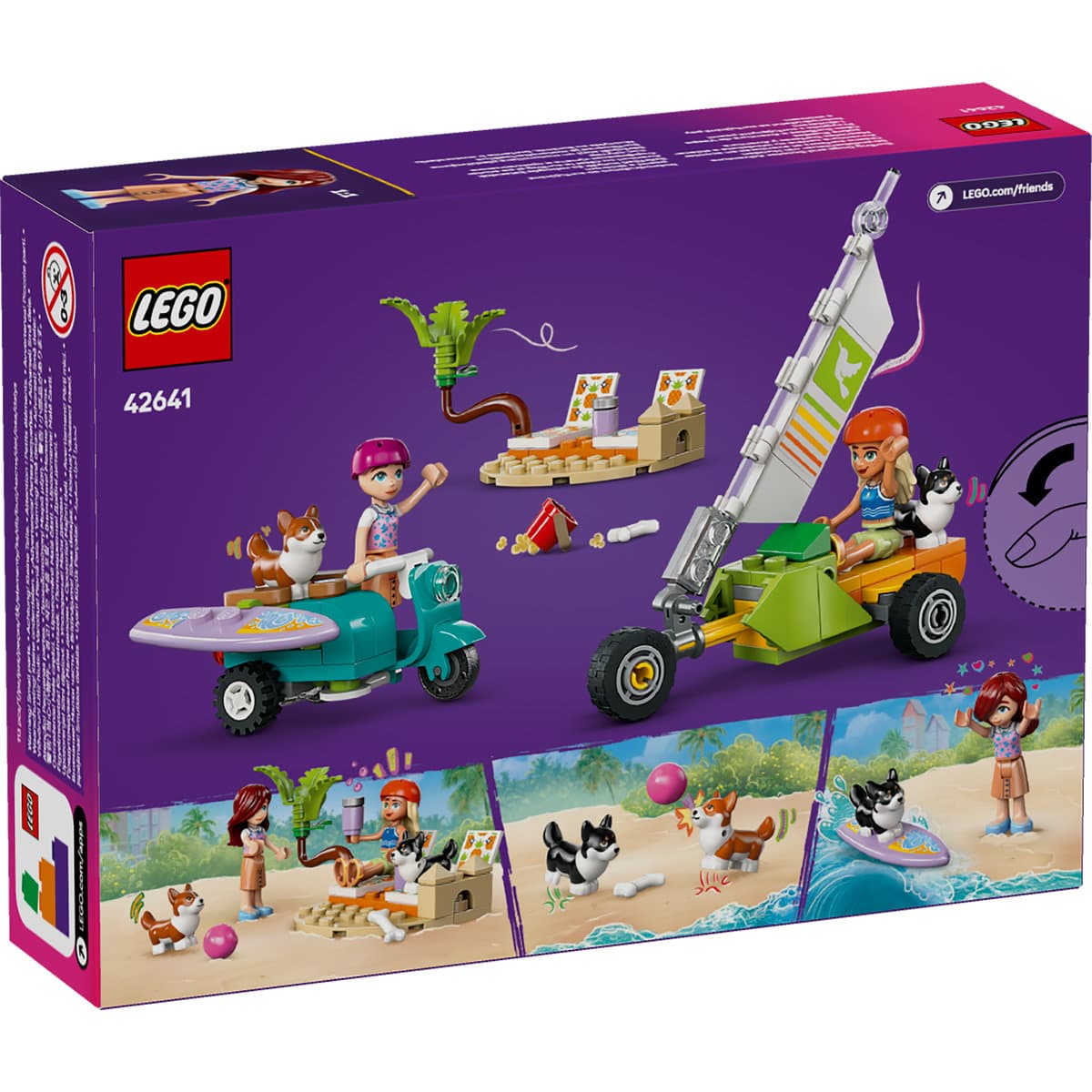 LEGO Friends - Aventuri cu catei la surfing si pe scuter (42641) | LEGO