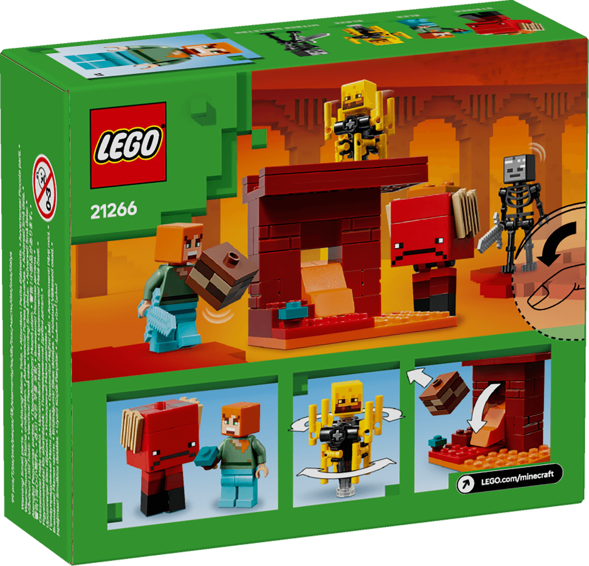 LEGO Minecraft - Batalie deasupra lavei in Nether (21266) | LEGO