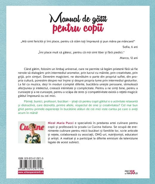 Manual de gatit pentru copii | Nicol Maria Pucci