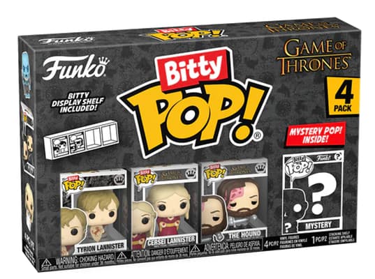 Set 4 figurine - Pop! Bitty - Game of Thrones: Tyrion Lannister, Cersei Lannister, The Hound + Mystery Pop! | Funko