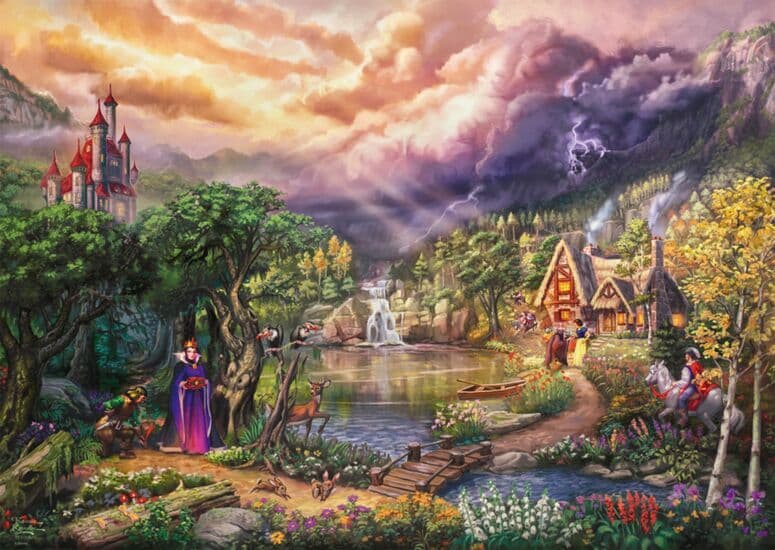 Puzzle 1000 de piese - Thomas Kinkade - Snow White and the Queen | Schmidt