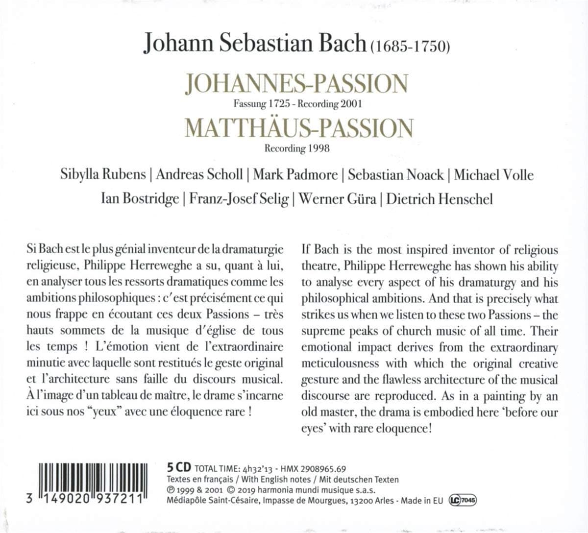 J.S. Bach: Johannes Und Matthäus Passionen - Box Set | Philippe Herreweghe, Colegium Vocale Gent