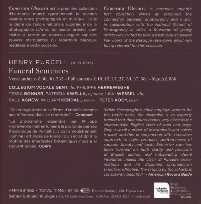 Purcell: Funeral Sentences | Philippe Herreweghe