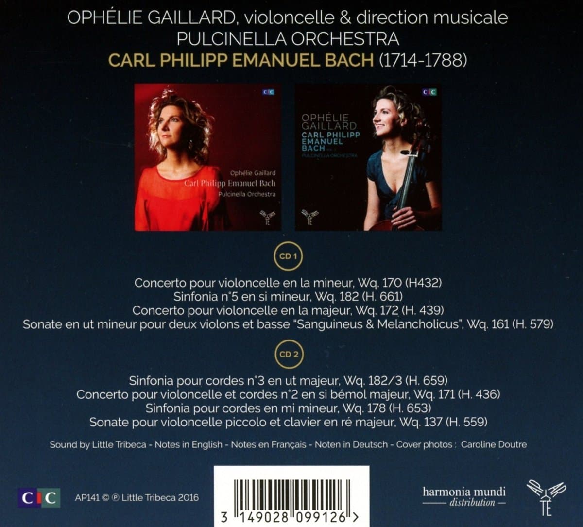 C.P.E. Bach: Volumes 1 & 2 | Ophelie Gaillard, Pulcinella Orchestra, C.P.E. Bach