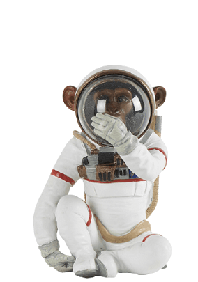 Statueta-Singe Cosmonaute Muet  | Sarl Athezza