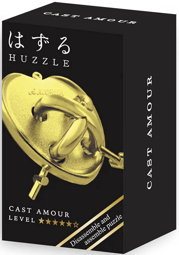 Puzzle mecanic - Mini Huzzle Amour - Gold | Hanayama