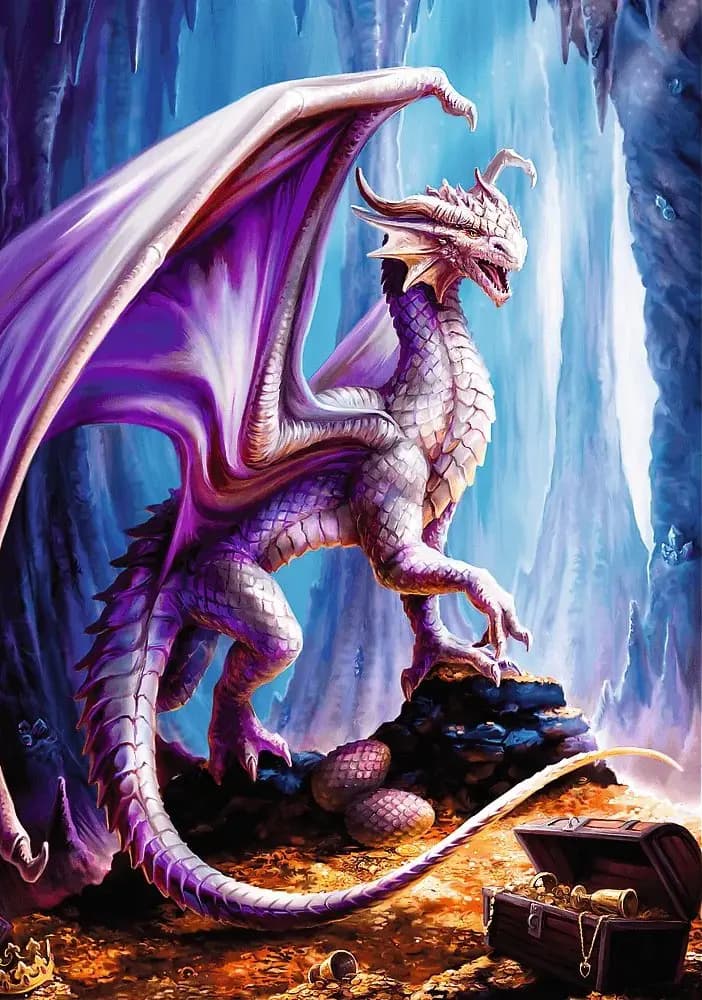 Puzzle 1000 de piese - Anne Stokes - Treasure Guardian | Trefl