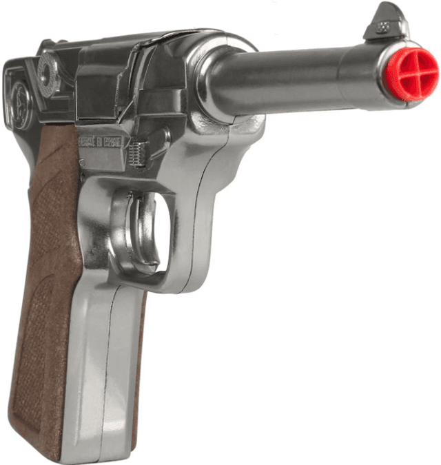 Jucarie - Pistol politie culoare otel, 8 capse | Gonher