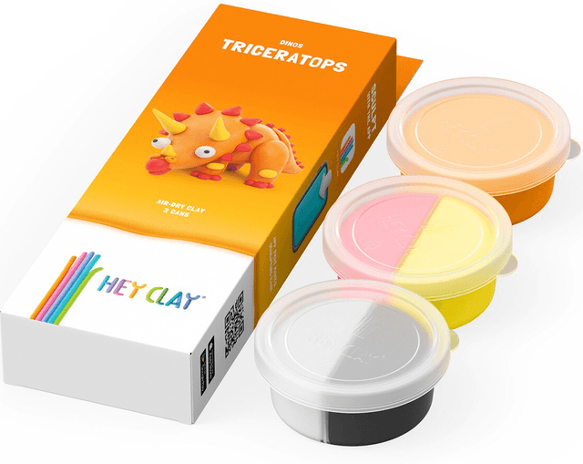 Set plastilina - Dinos - Triceraptors | Hey Clay