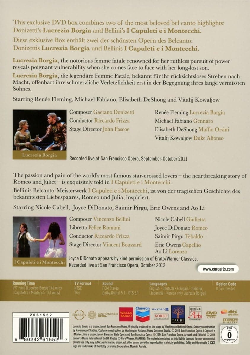 Bel Canto Operas (4xDVD) | Joyce DiDonato, Renee Fleming