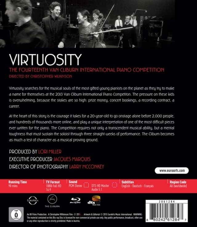 Virtuosity: The 14th Van Cliburn International Piano Competition (Blu-ray) | Vadym Kholodenko, Beatrice Rana, Sean Chen, Brentano String Quartet, Fort Worth Symphony Orchestra