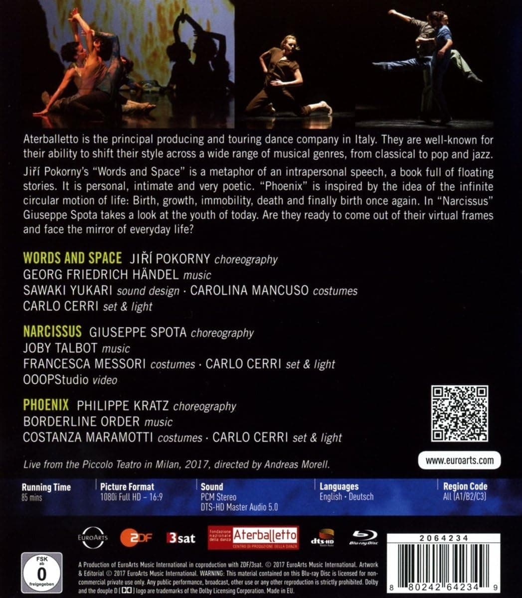 La grande danza: Aterballetto in Milan (Blu-ray) | Jiri Pokorny, Giuseppe Spota, Philippe Kratz