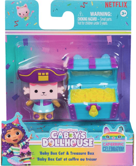 Set joaca - Gabby's Dollhouse - Pisicuta Bebe cutiuta si cufarul cu comori | Spin Master
