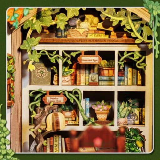 Book-nook. Puzzle 3D - Cotor de carte - Green Life Bookshop | Robotime