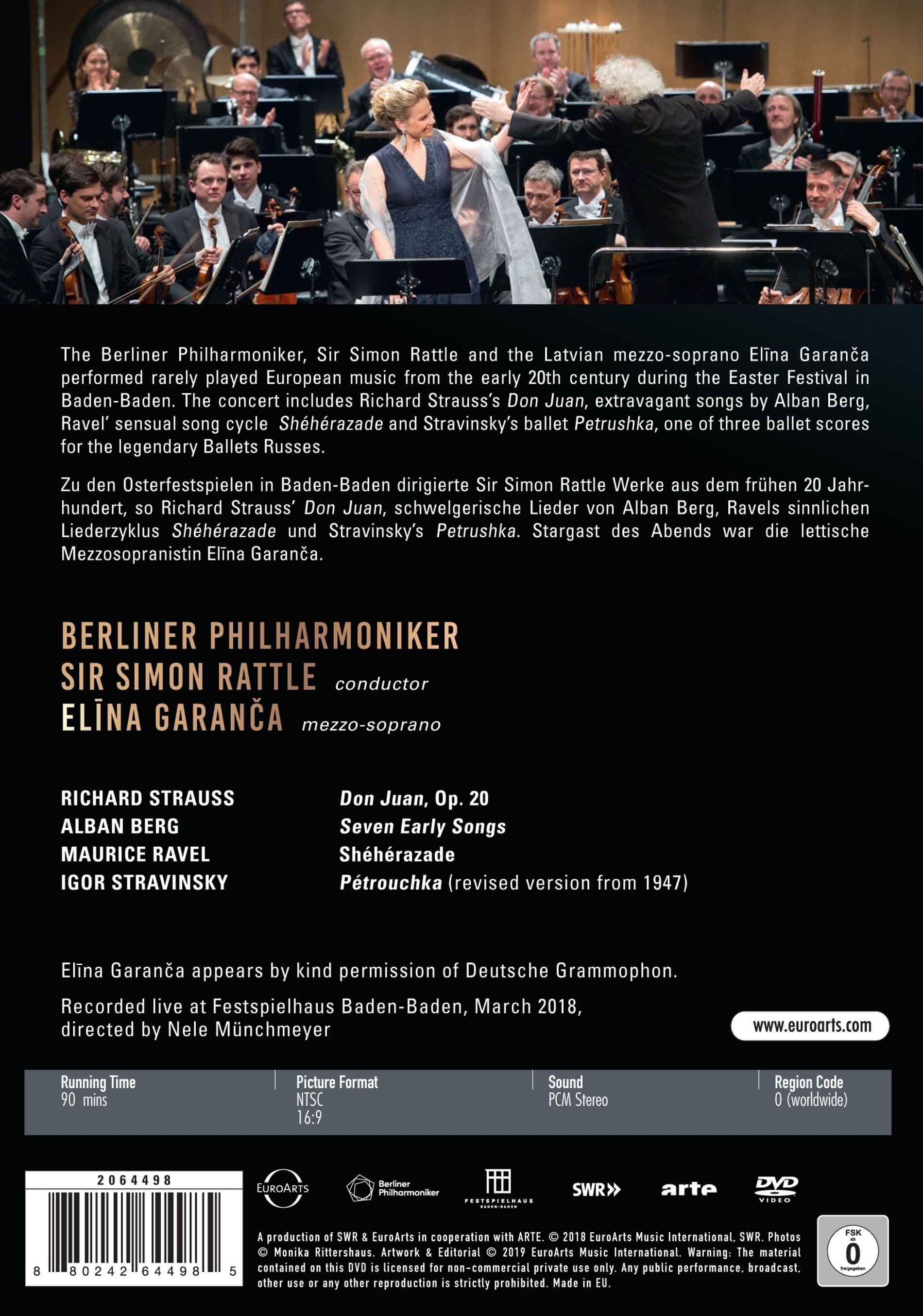 Berliner Philharmoniker, Sir Simon Rattle & Elina Garanca in Baden-Baden (DVD) | Berliner Philharmoniker, Simon Rattle, Elina Garanca