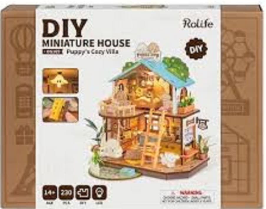 Diorama. Puzzle 3D - Minicasuta - Vila Catelusilor | Robotime