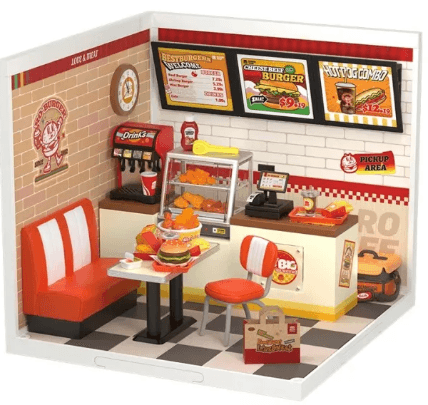 Diorama. Puzzle 3D - Minicasuta - Yum BBurgers | Robotime