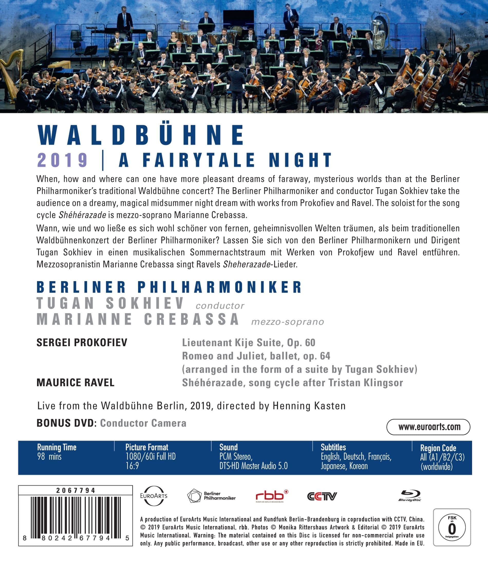 Waldbuhne 2019 - A Fairytale Night (Blu-ray) | Berliner Philharmoniker, Tugan Sokhiev, Marianne Crebassa