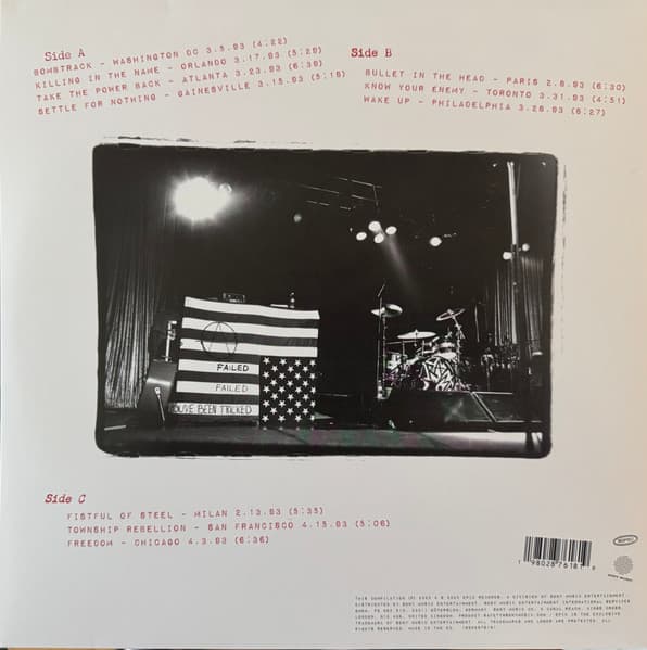 Live On Tour 1993 - Vinyl | Rage Against The Machine