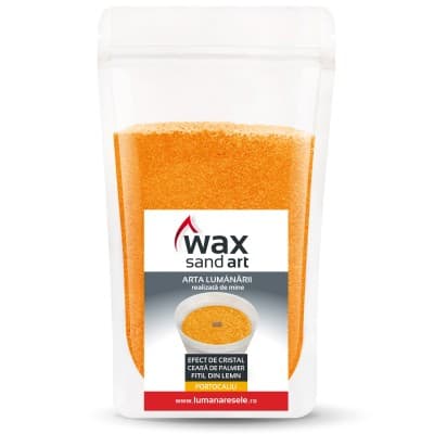 Lumanare - WaxSandArt Portocaliu Parfum Portocala - 250 g | Lumanaresele