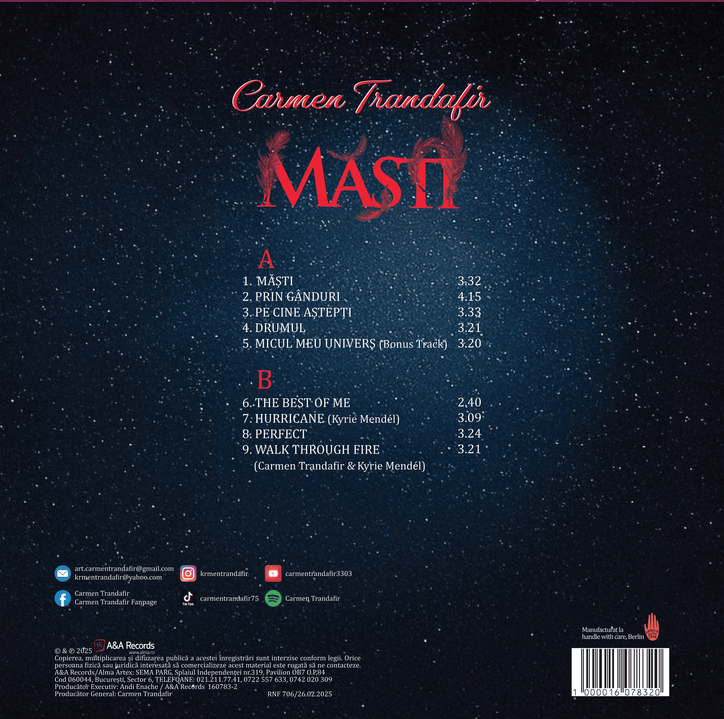 Masti - Vinyl | Carmen Trandafir
