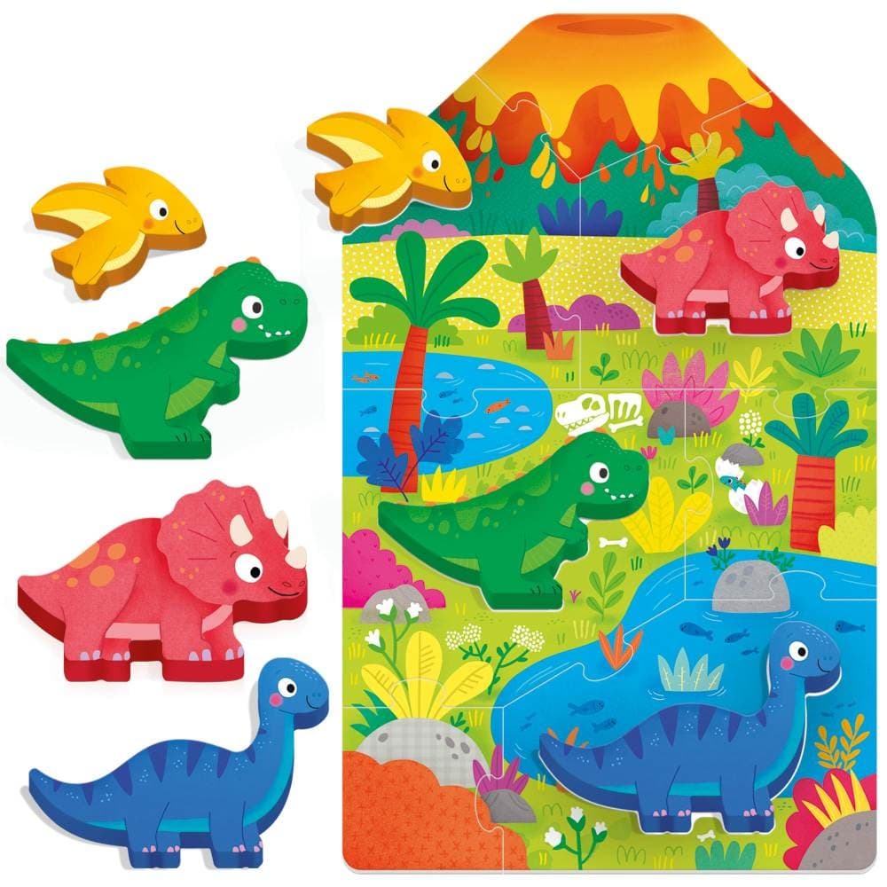 Puzzle din lemn - Montessori First Puzzle - Dinosaurus | Headu