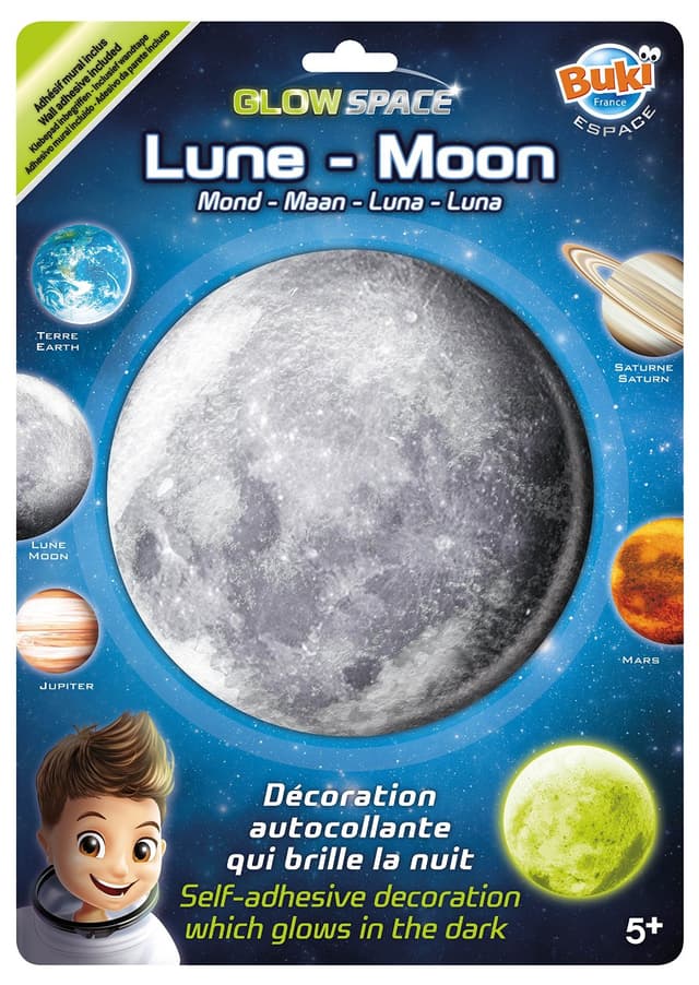 Sticker decorativ fosforescent - Luna | Buki