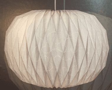 Abajur din hartie-Oval Ajoure | Sema Design