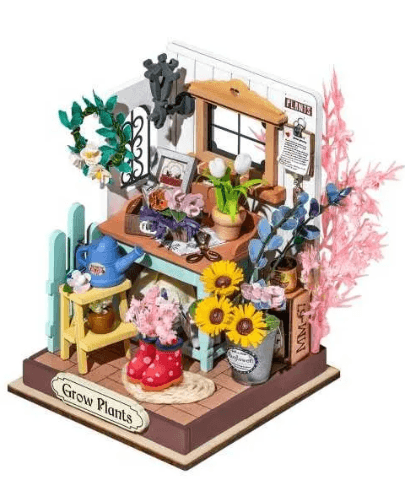 Diorama. Puzzle 3D 72 piese - Gradina din balcon | Robotime