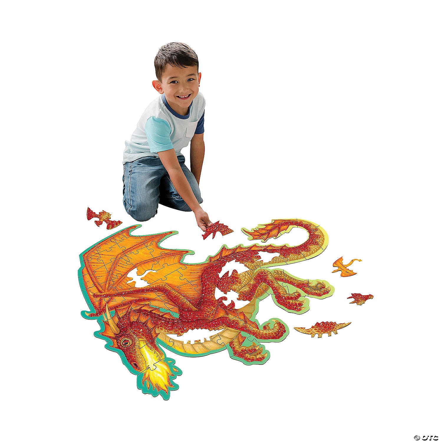 Puzzle de podea - Dragon, 55 piese | Peaceable Kingdom