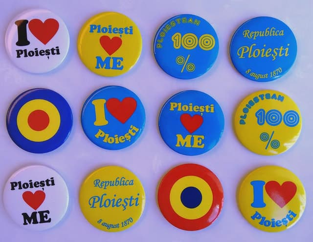 Insigna - I Love Ploiesti - mai multe modele | Mioritic Media Consulting