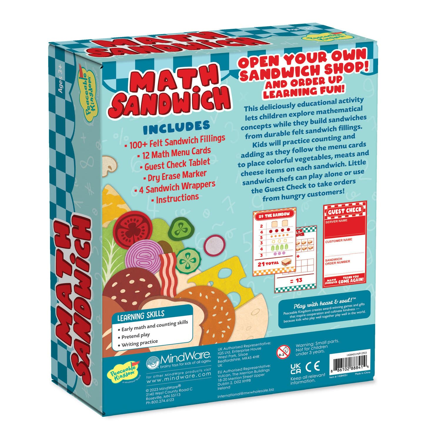 Joc educativ - Math Sandwich | Peaceable Kingdom