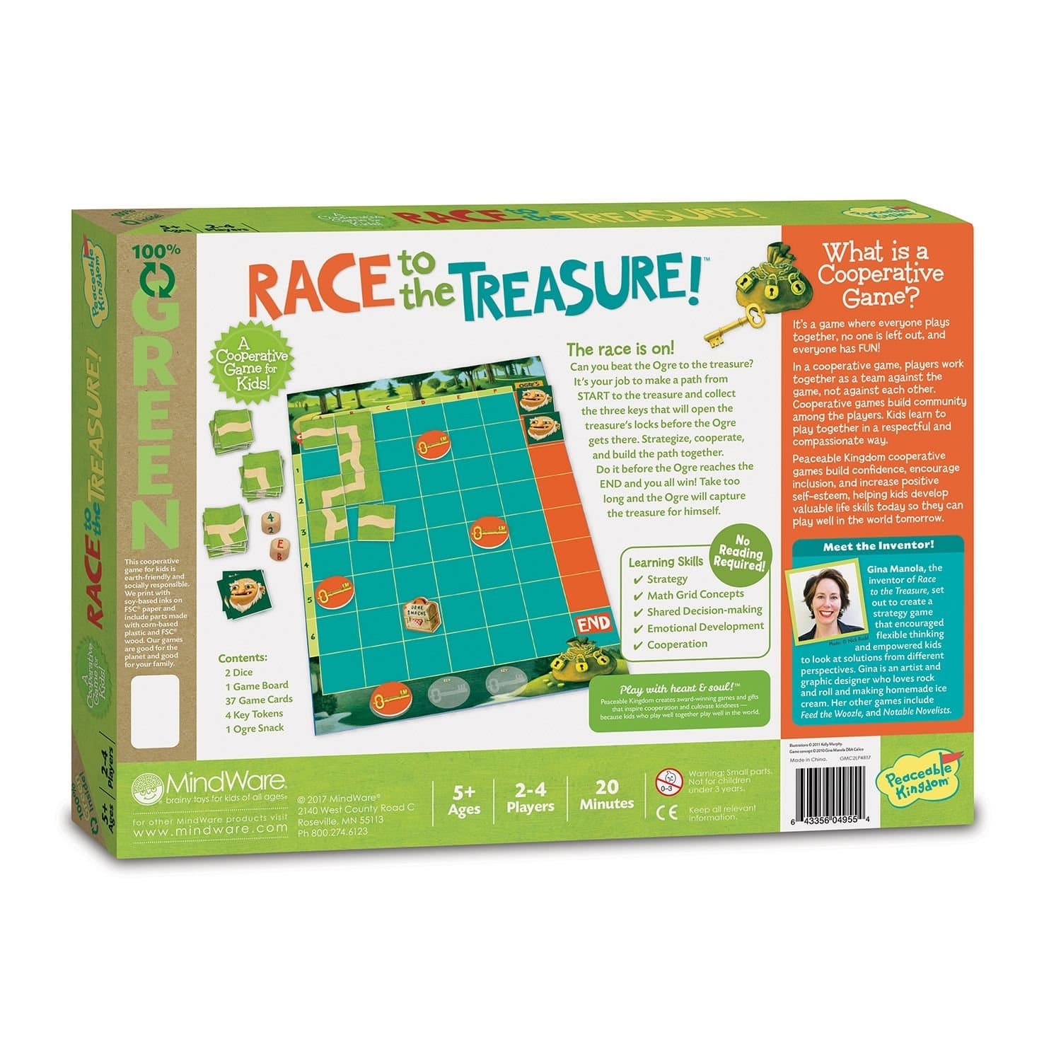 Joc educativ - Race to the Treasure - Cursa spre comoara | Peaceable Kingdom