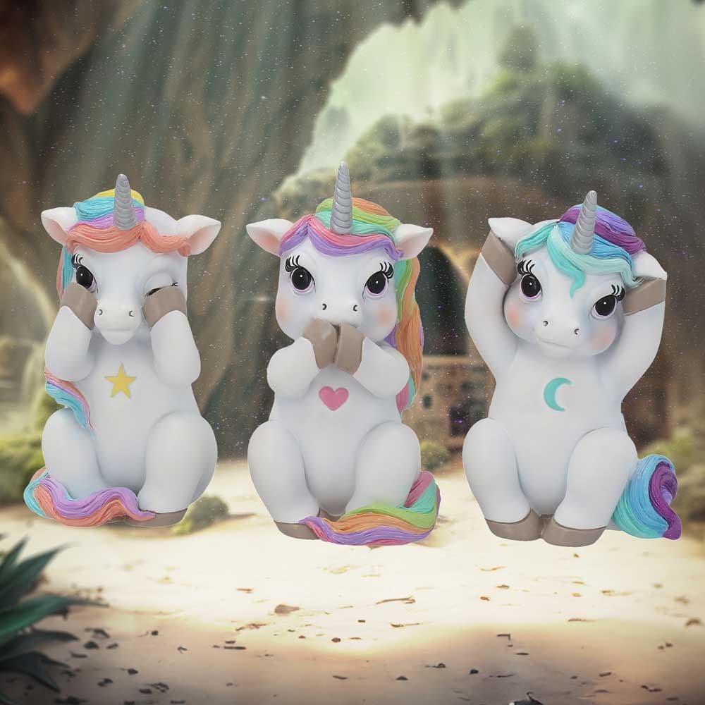 Figurina - Three Wise Cutiecorns - See No Evil | Nemesis Now