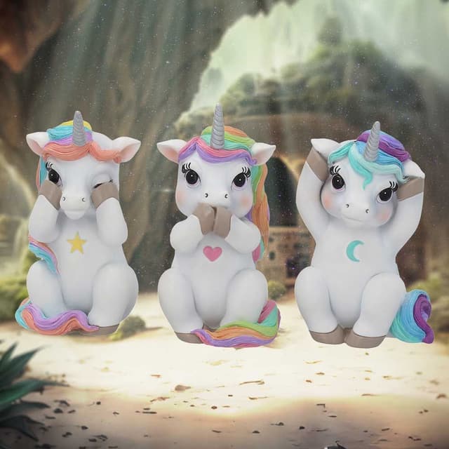 Figurina - Three Wise Cutiecorns - See No Evil | Nemesis Now