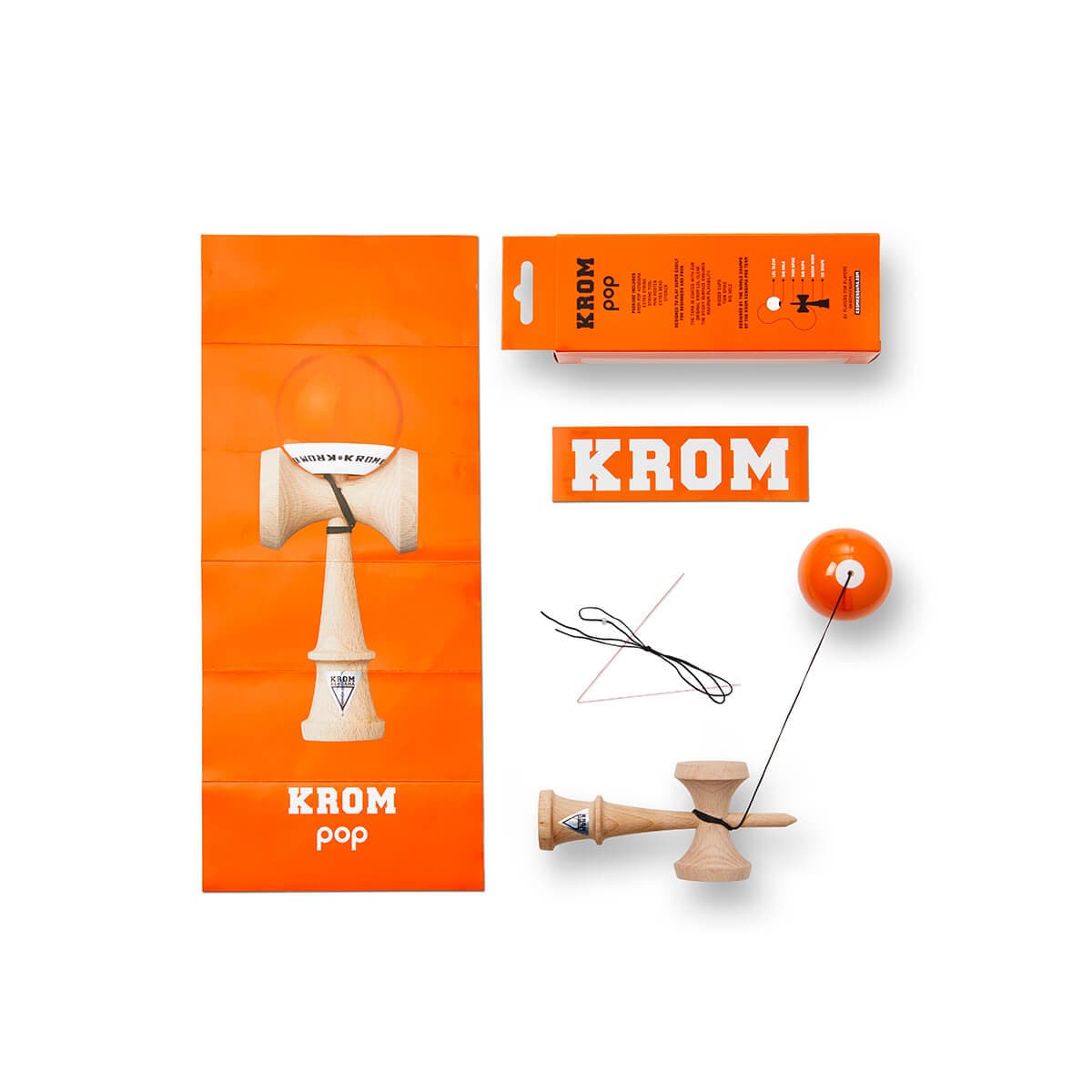 Jucarie de indemanare - Kendama Krom Pop - Portocaliu | Krom