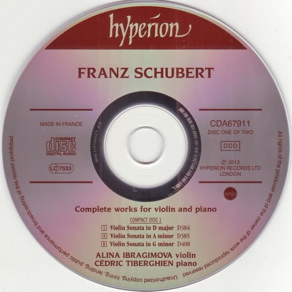 Schubert: Complete Works For Violin And Piano | Alina Ibragimova, Cedric Tiberghien