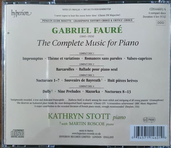 Faure: The Complete Music for Piano | Gabriel Faure, Kathryn Stott