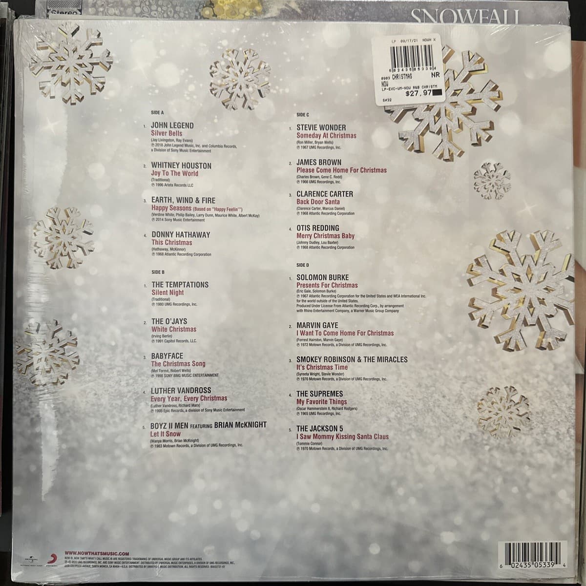 NOW R&B Christmas - Crystal Clear Colored Vinyl | Various Artists