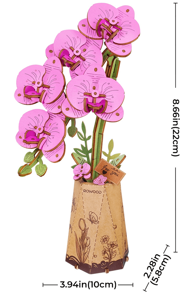 Puzzle 3D 132 piese - Moth Orchid | Robotime