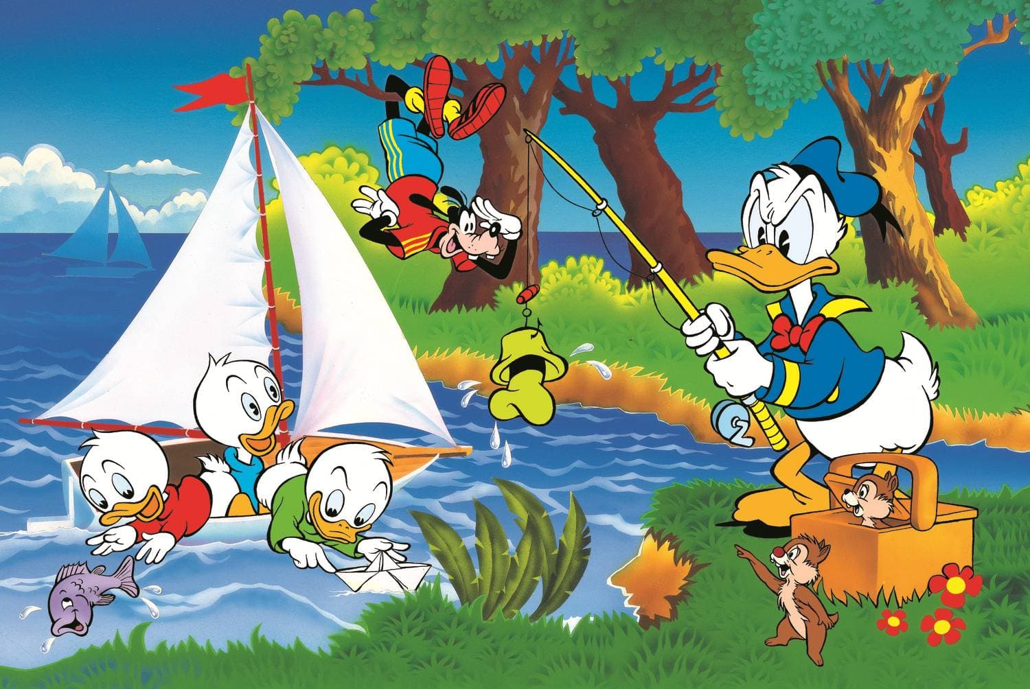 Puzzle - Donald Duck - Aventura pe lac | Trefl