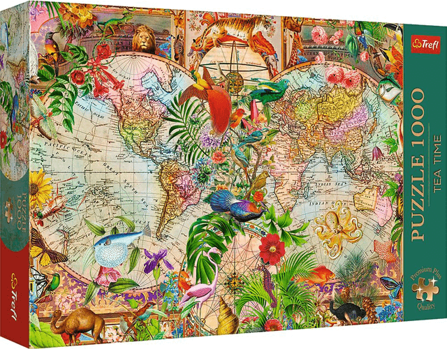 Puzzle - Plus Tea Time - Harta Antica a lumii | Trefl