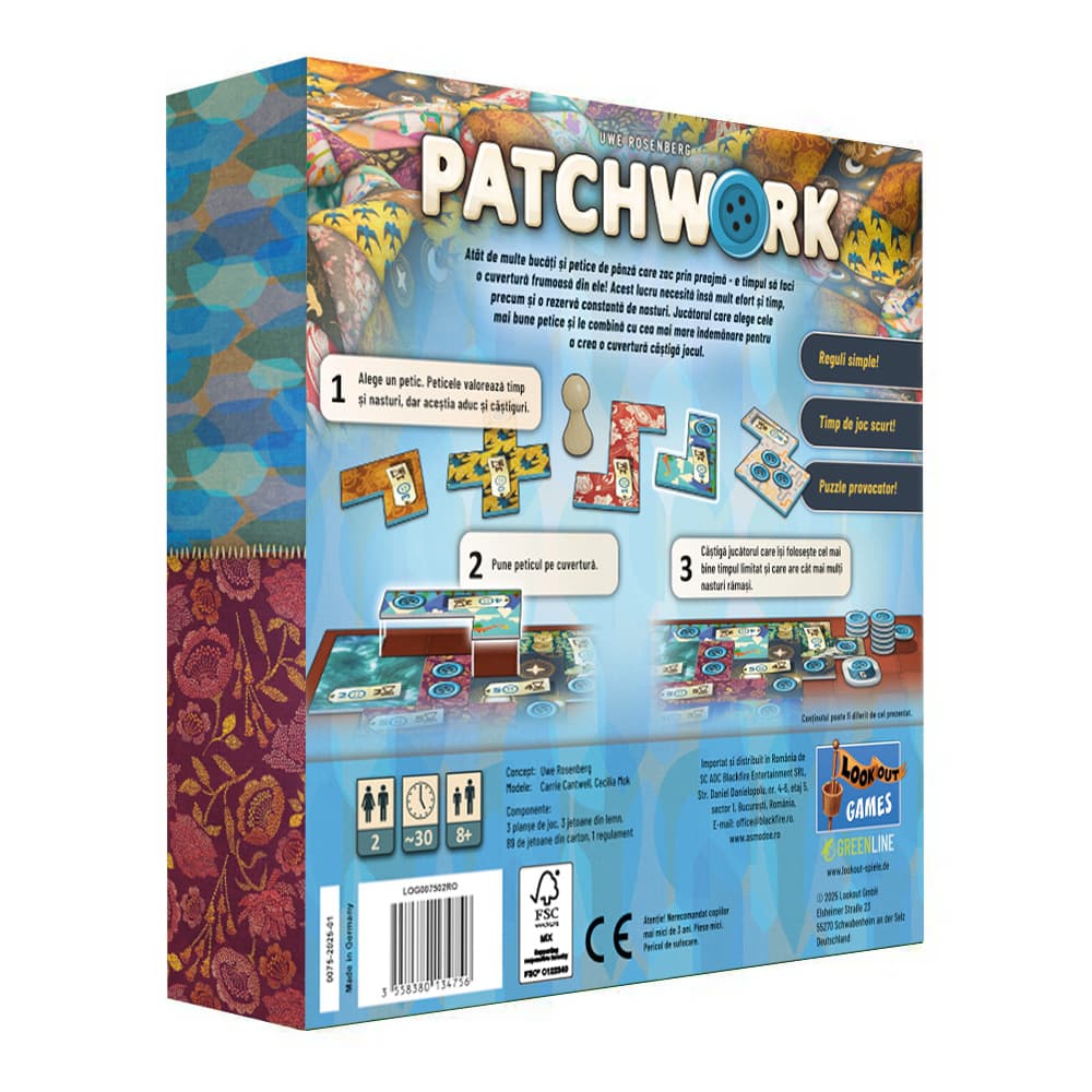 Joc de societate - Patchwork (RO) | Lookout Games
