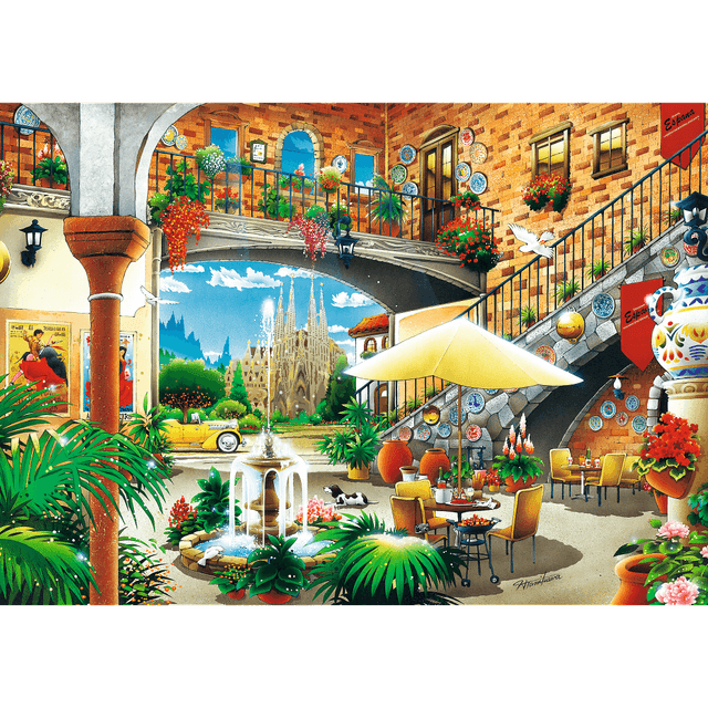 Puzzle 2000 piese - Vedere din Barcelona | Trefl