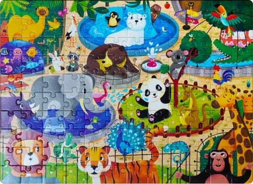 Puzzle Fosforescent - Zoo, 120 piese | Mimorello
